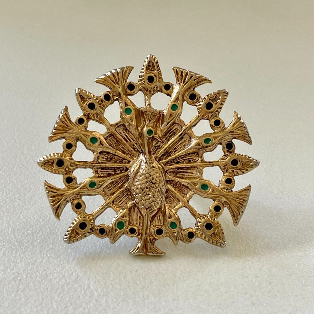 House Of Harlow 1960 Peacock Cocktail Ring (Sz 7)